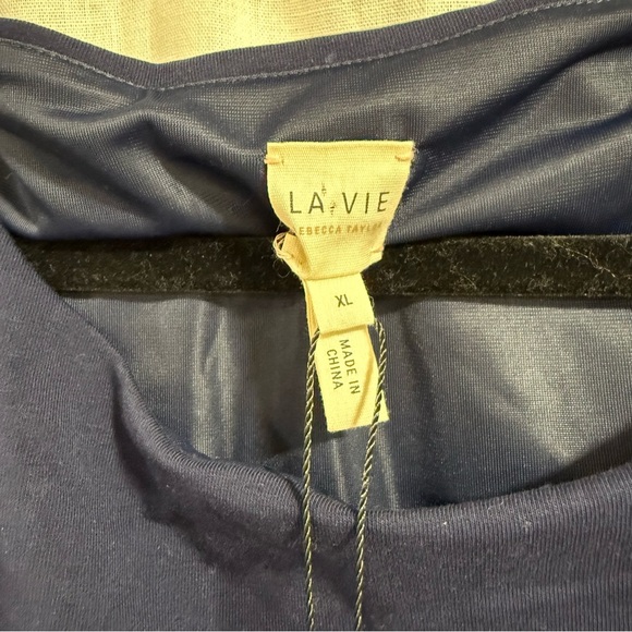 La Vie Rebecca Taylor French Terry Dress Navy Blue - Picture 5 of 10